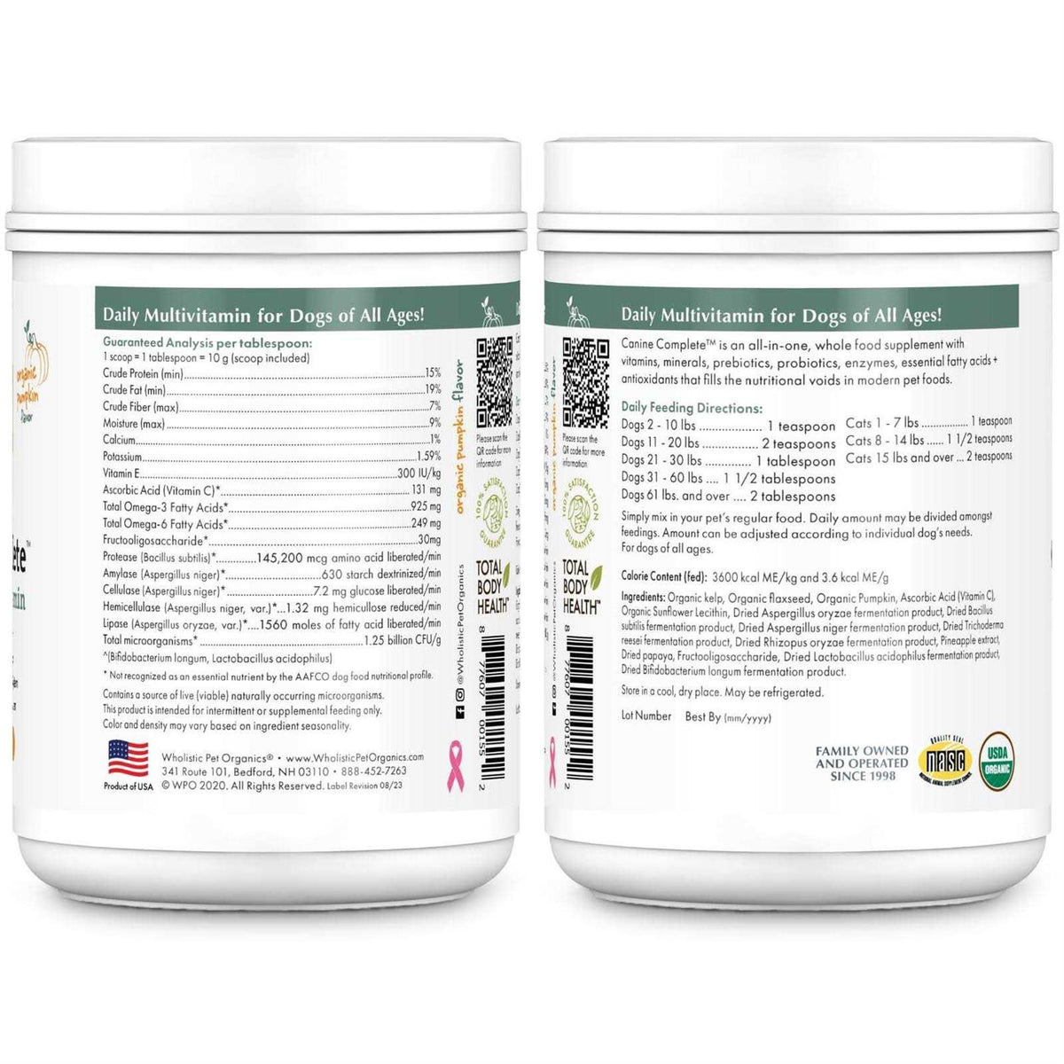 Organic Pumpkin Supplement for Dogs L883896