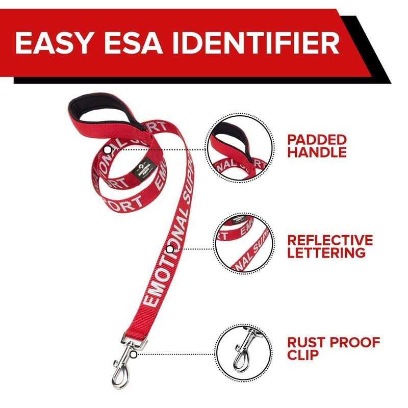 Emotional Support Dog Leash Wrap with Neoprene Handle S95050