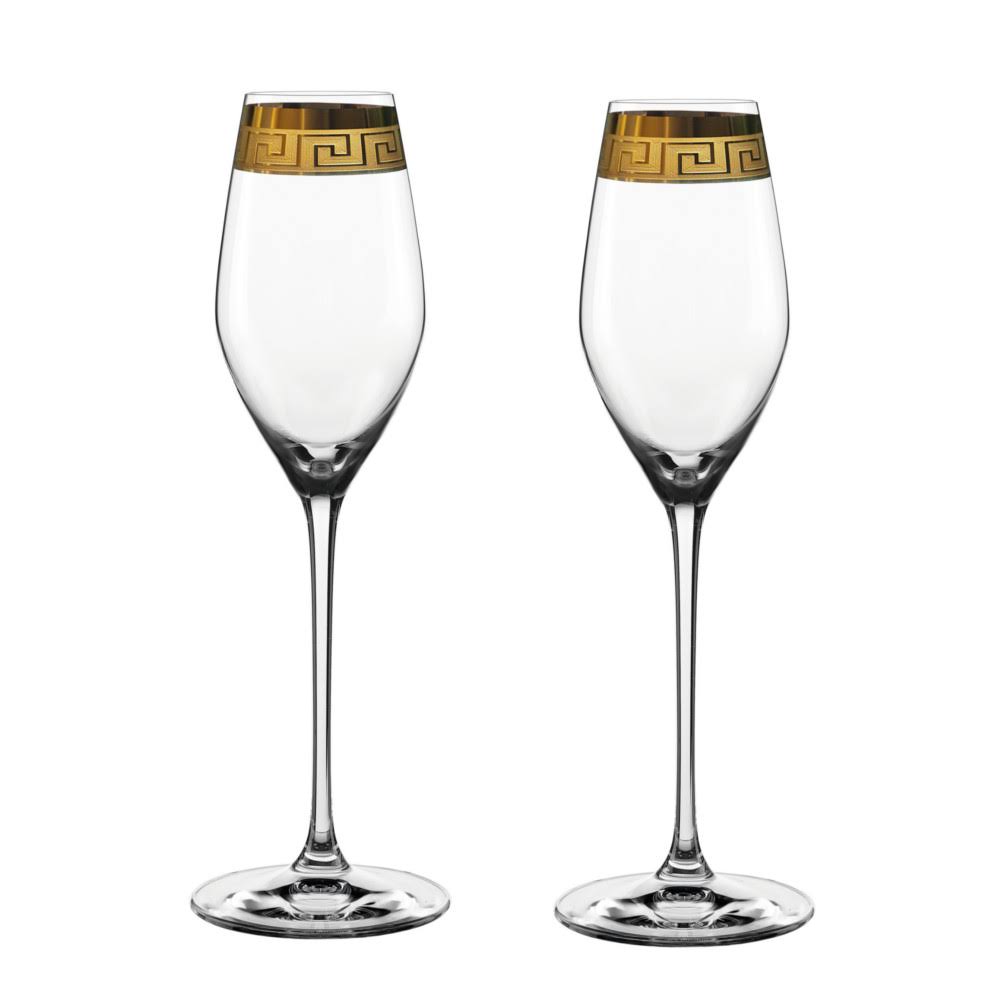 Fine Crystal Champagne Glass, Set of 2 D9022