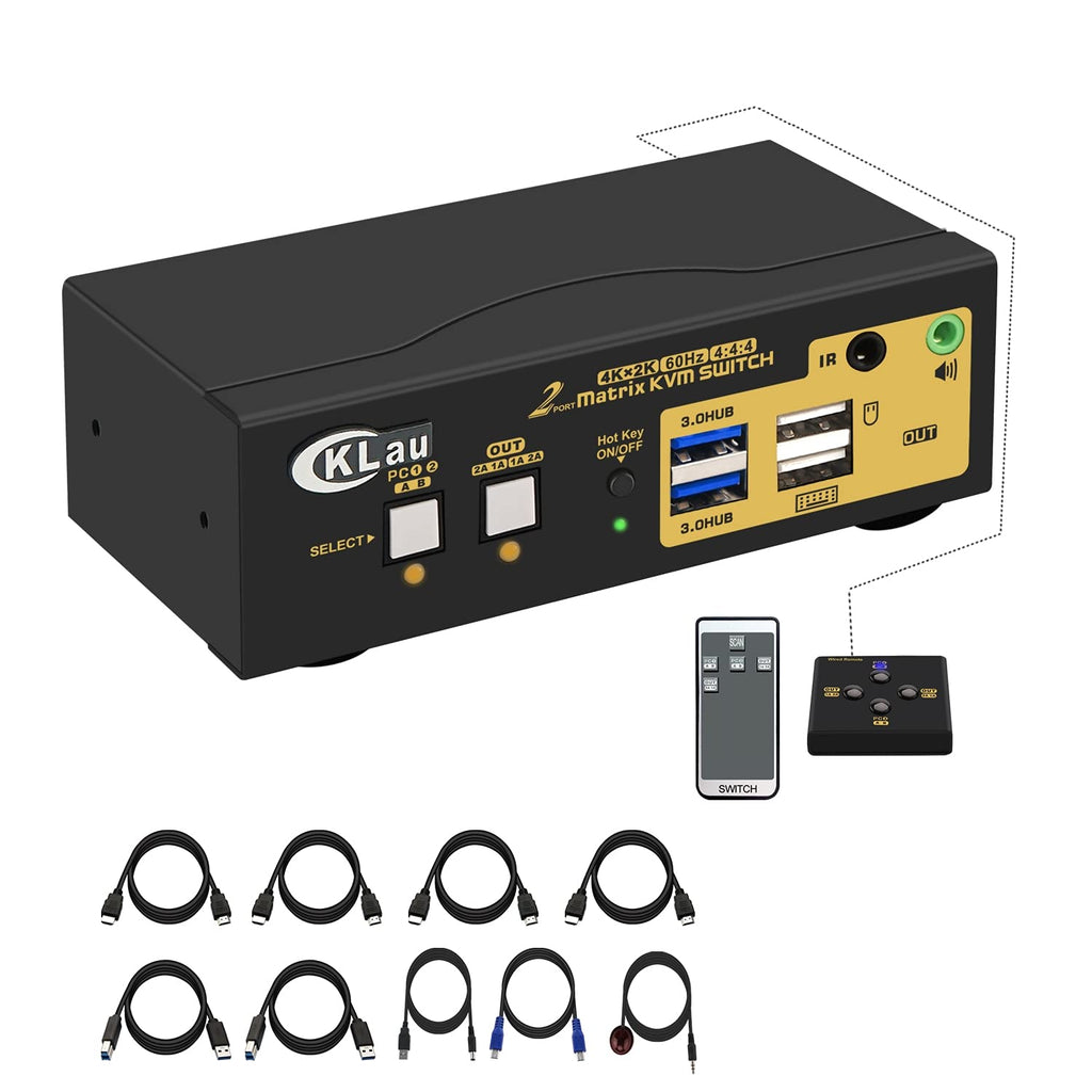 4 Port HDMI KVM Switch with USB Hub and 4K@60Hz A539