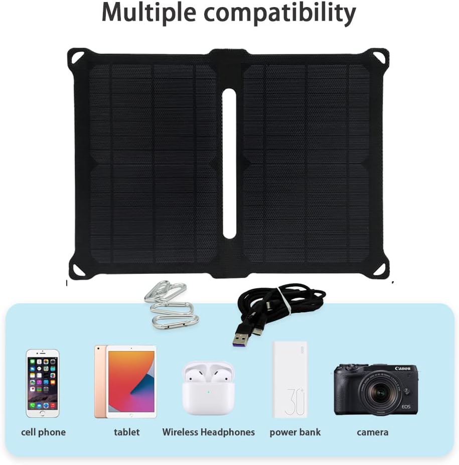 28W Foldable Solar Panel with 2 USB Output Ports D295793