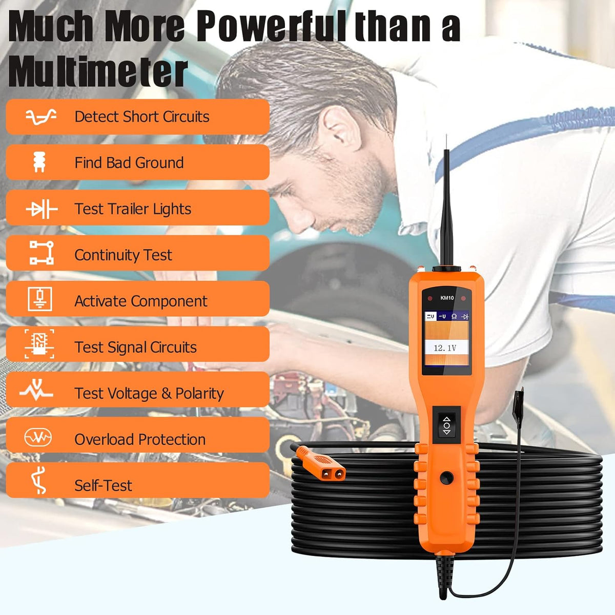 12V 24V Automotive Circuit Tester Electrical System Tool H5435