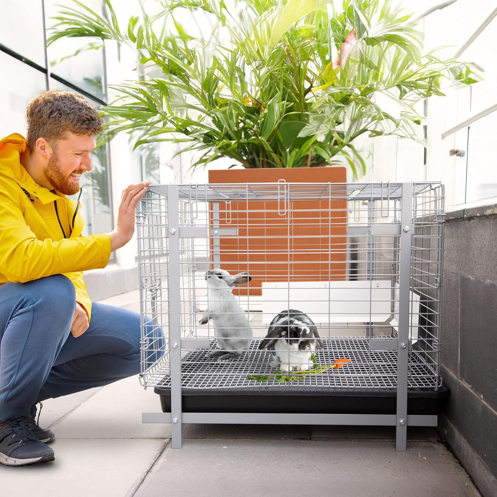 24-inch Rabbit Cage with Tray H94525