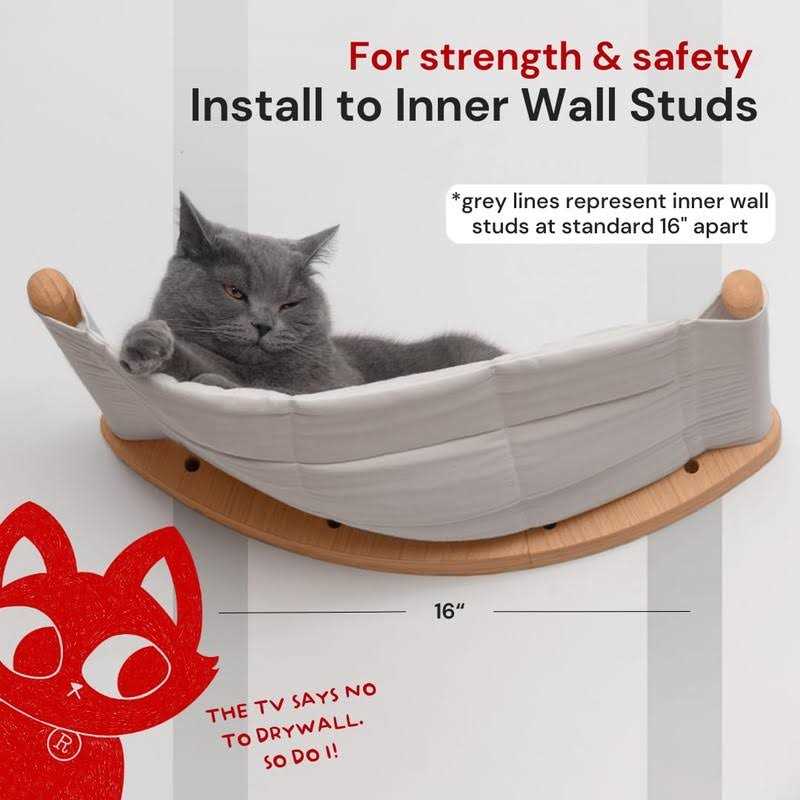 Wall Mounted Cat Hammock with Two Steps Q2052