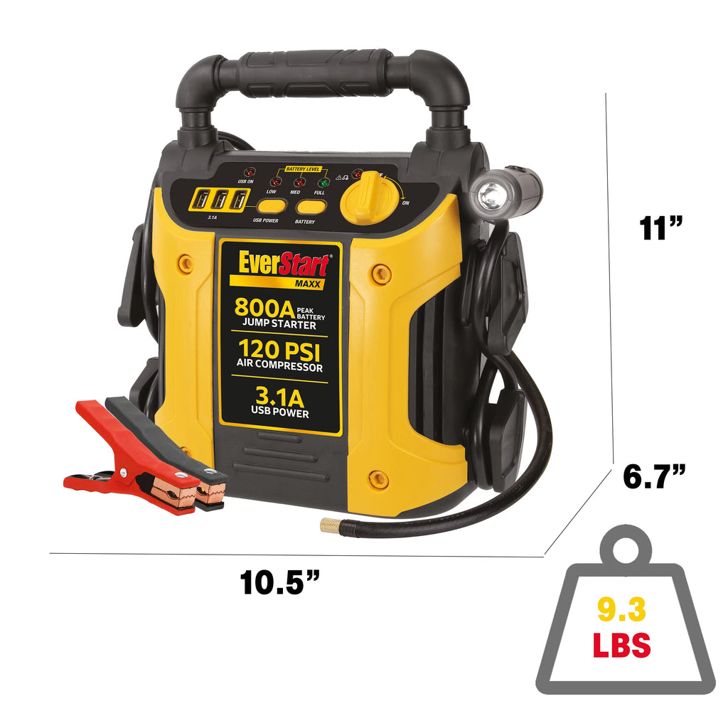 800 Peak Amp Jump Starter with 120 PSI Compressor X13226