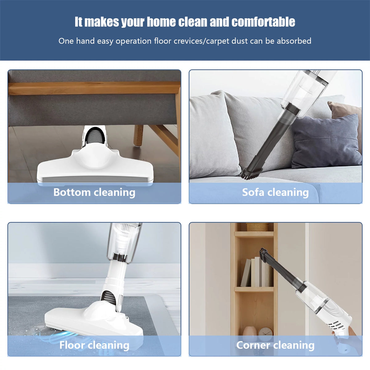 Cordless Stick Vacuum Cleaner with Powerful Suction S9487