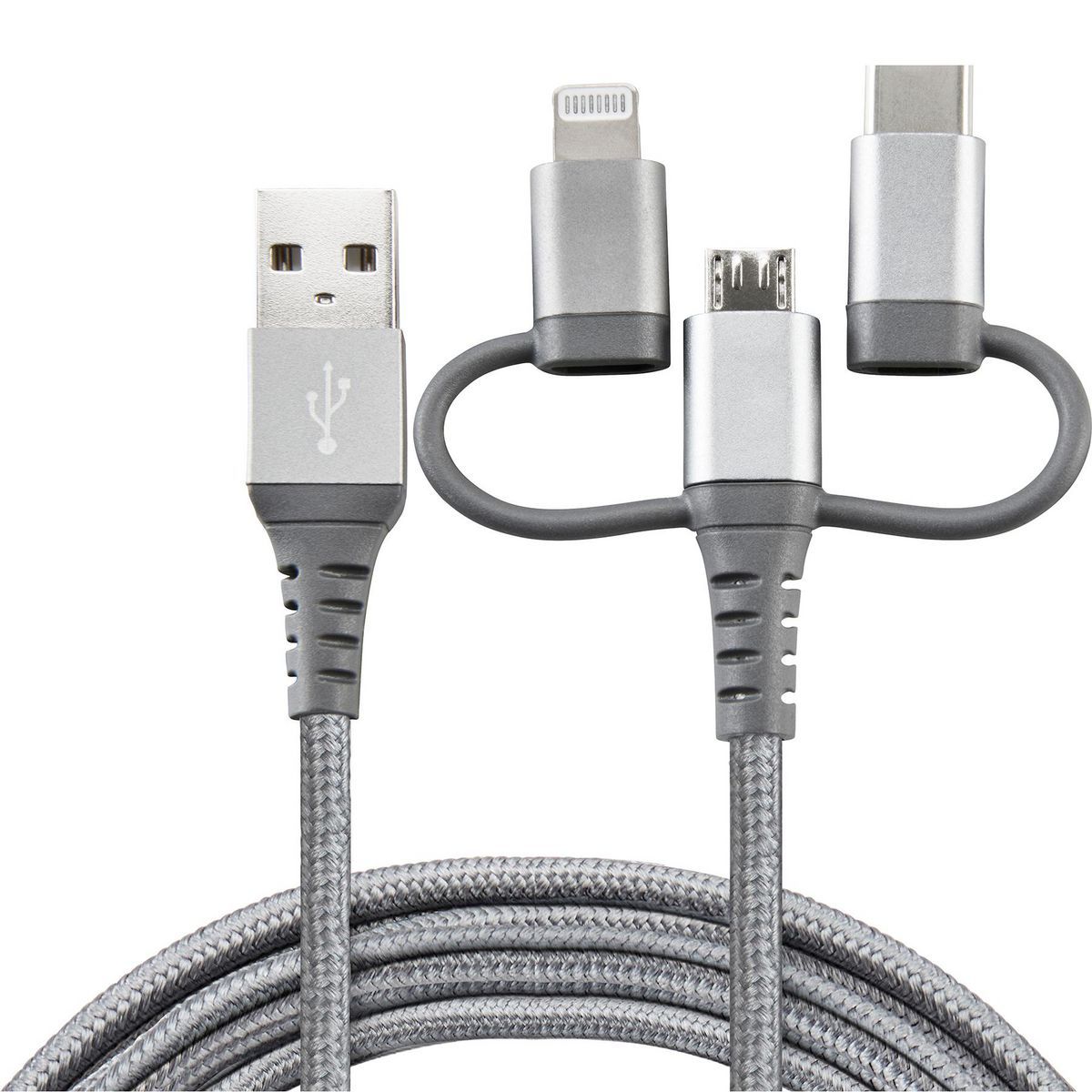 3-in-1 Braided Charging Cable O62839
