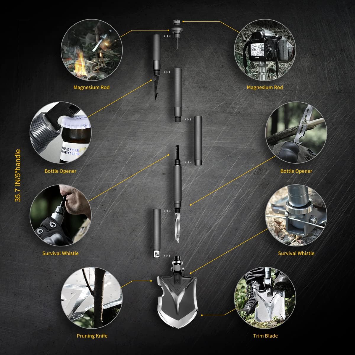 Foldable Camping Shovel O776107