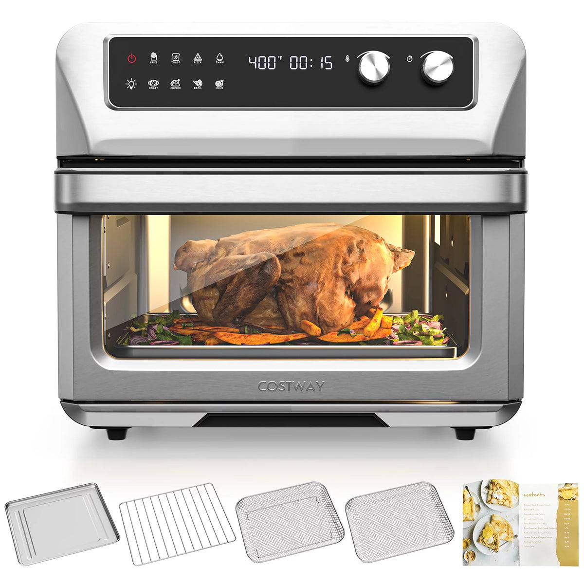 21QT Convection Air Fryer Toaster Oven 8-in-1 I208