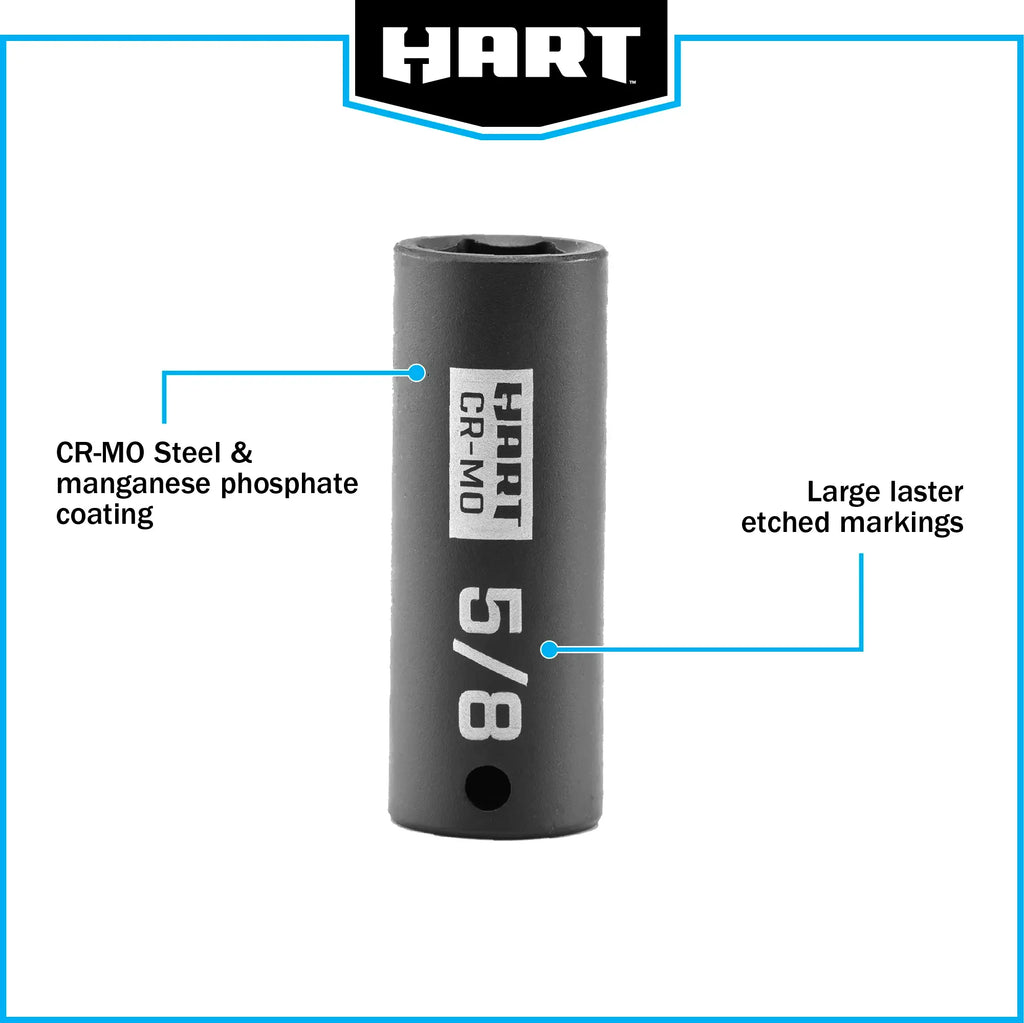 10 Piece 3/8-inch Impact Rated Socket Set B320