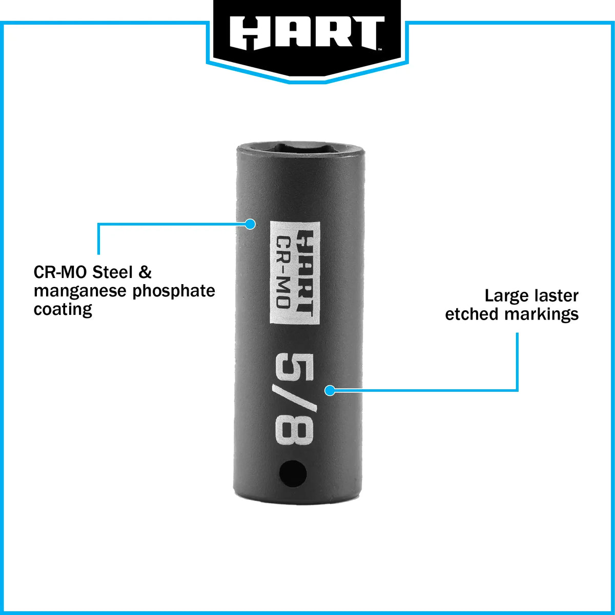 10 Piece 3/8-inch Impact Rated Socket Set B320