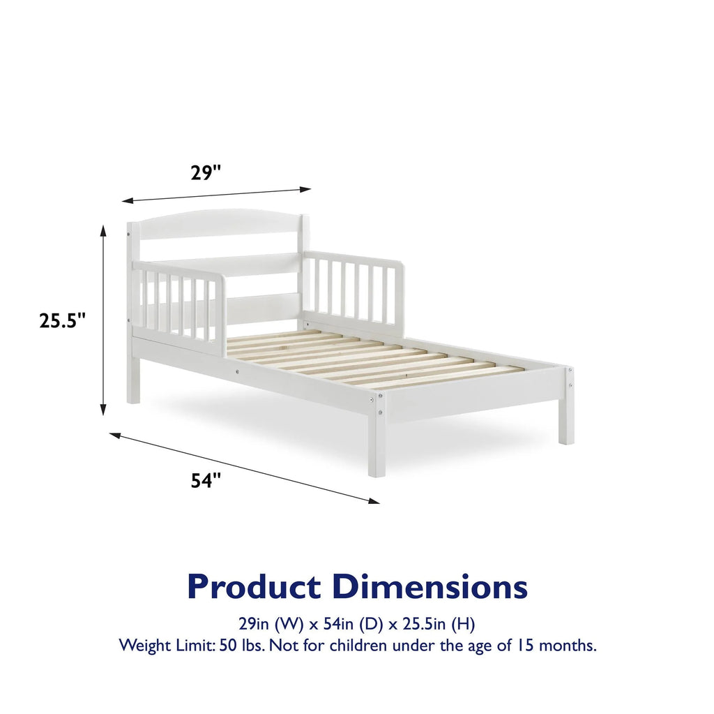 Wood Toddler Bed with Safety Guardrails K975718