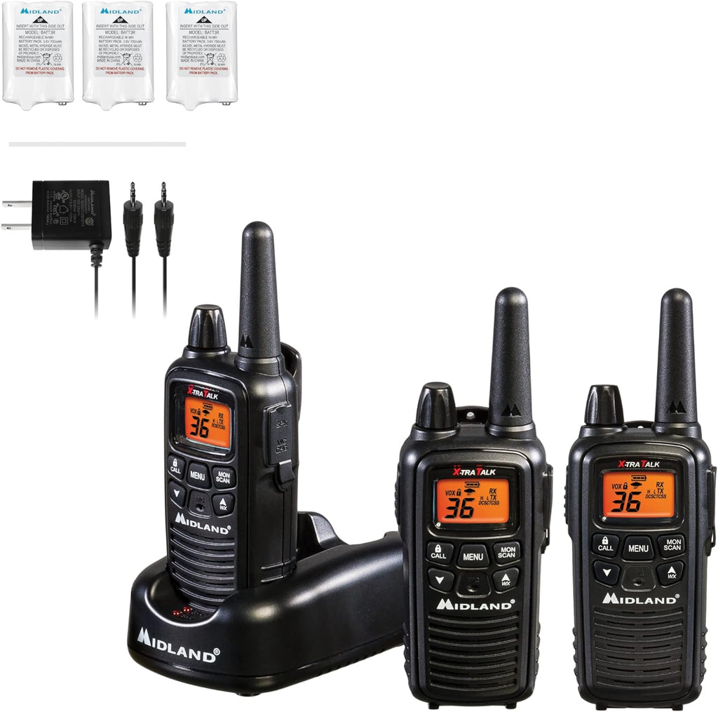 36 Channel FRS Two-Way Radio Walkie Talkie Pair Pack Black Y2195