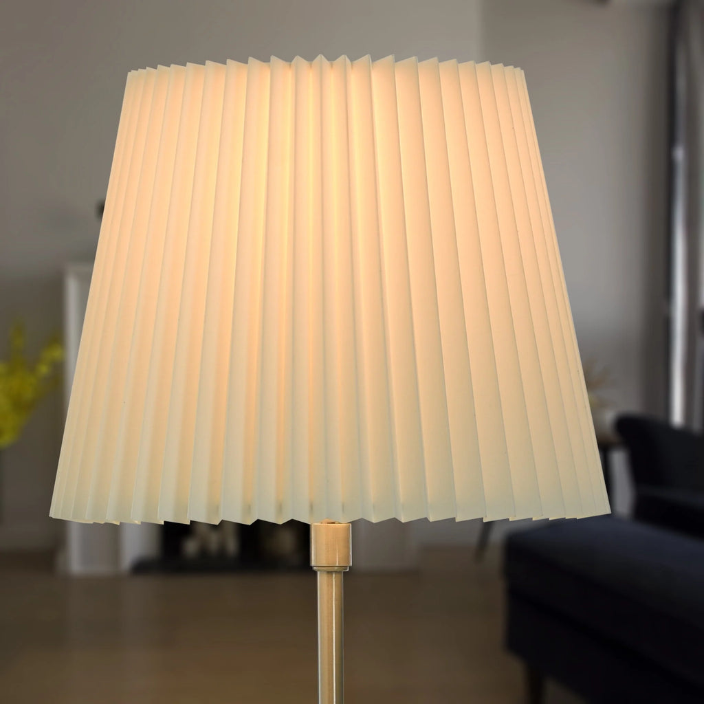 White Knife Pleat Accent Lamp Shade I6608