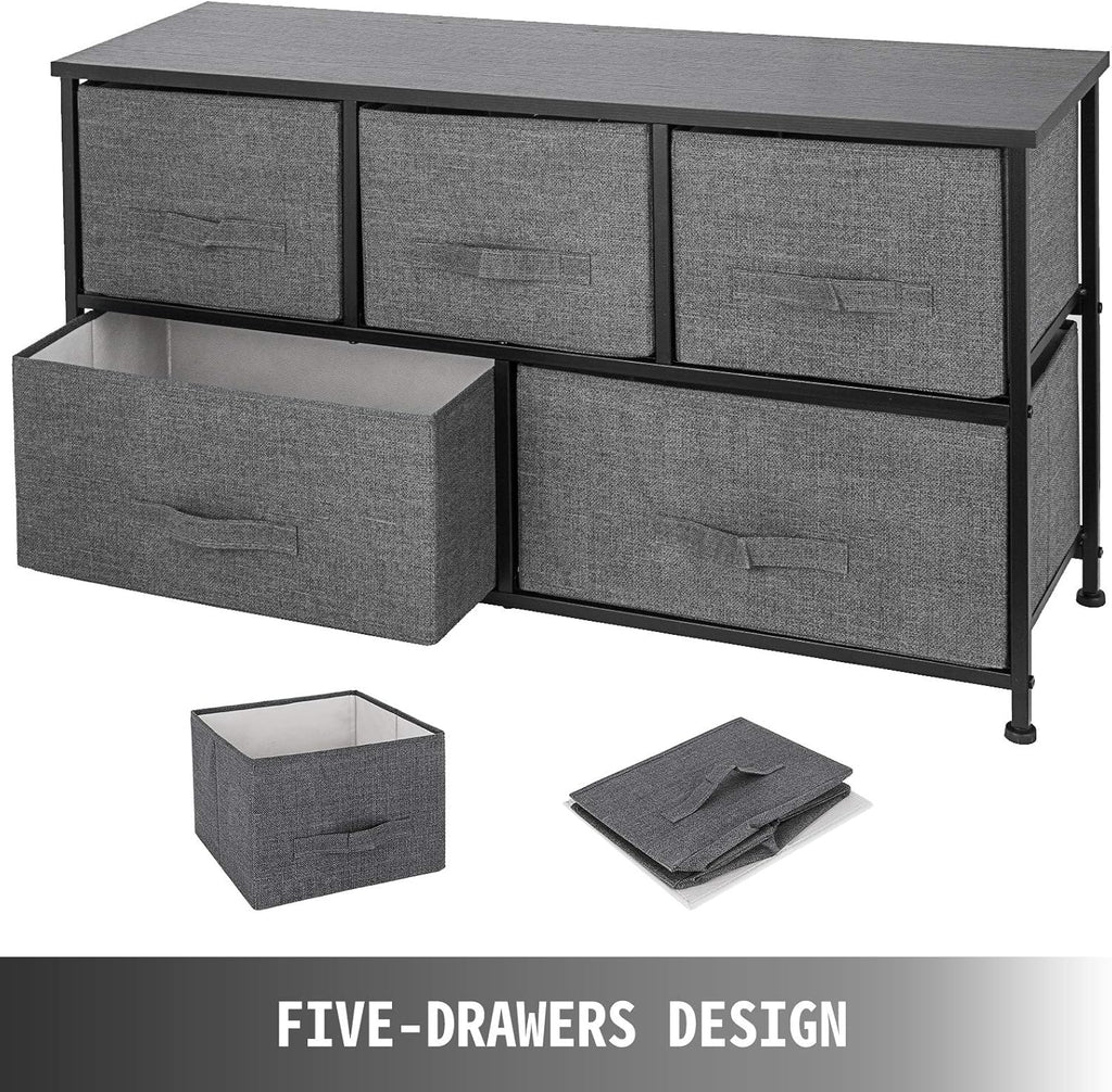 5 Drawer Steel Frame Fabric Storage Organizer Q4253