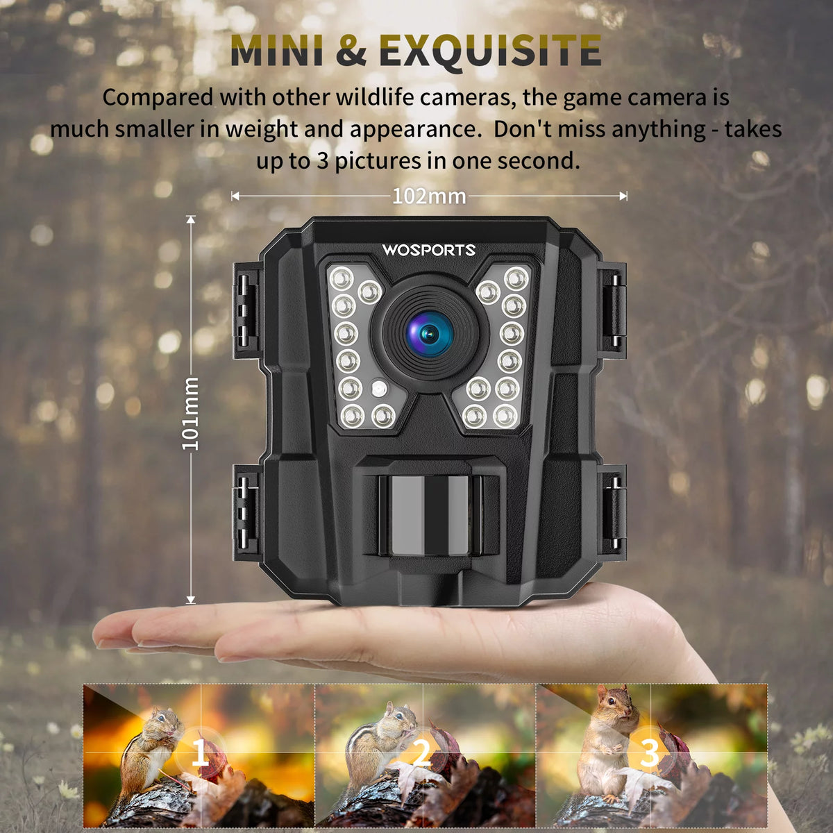Mini Trail Camera 24MP 1080P Waterproof Infrared U2252