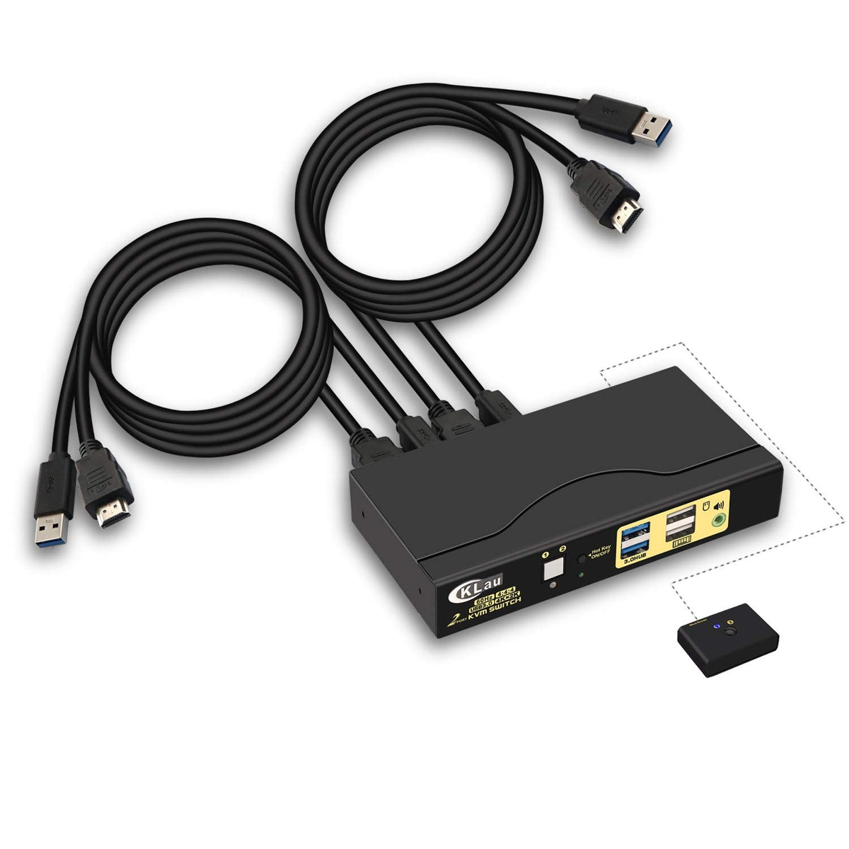 4 Port HDMI KVM Switch with USB Hub and 4K@60Hz A539