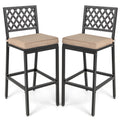 Set of 2 Metal Bar Stools with Cushion L799