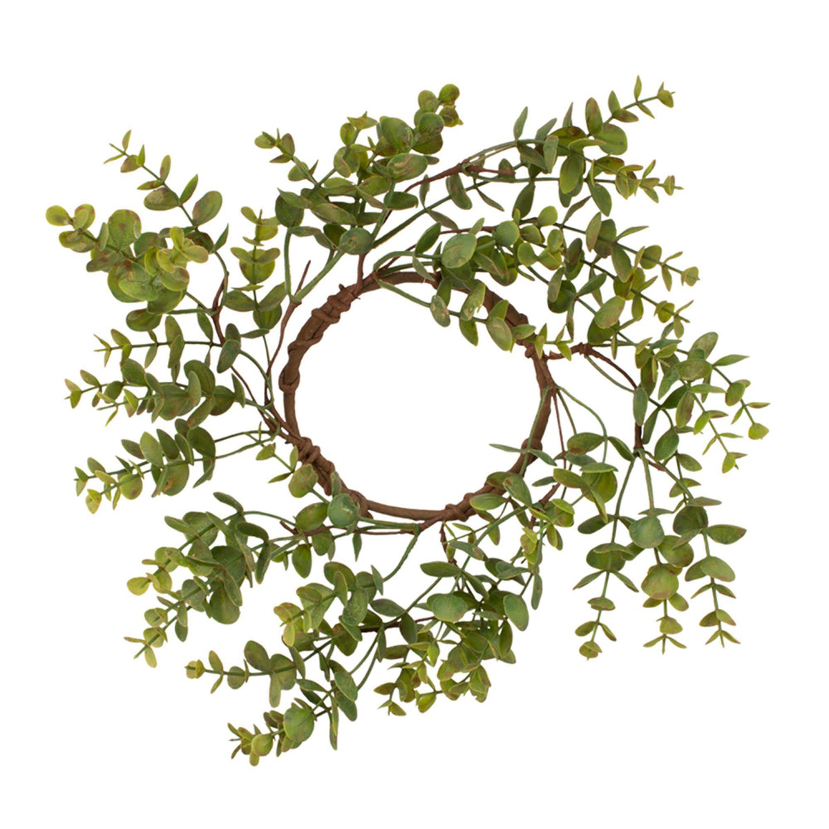 Set of 4 Green Leaf Succulent Candle Ring S858371