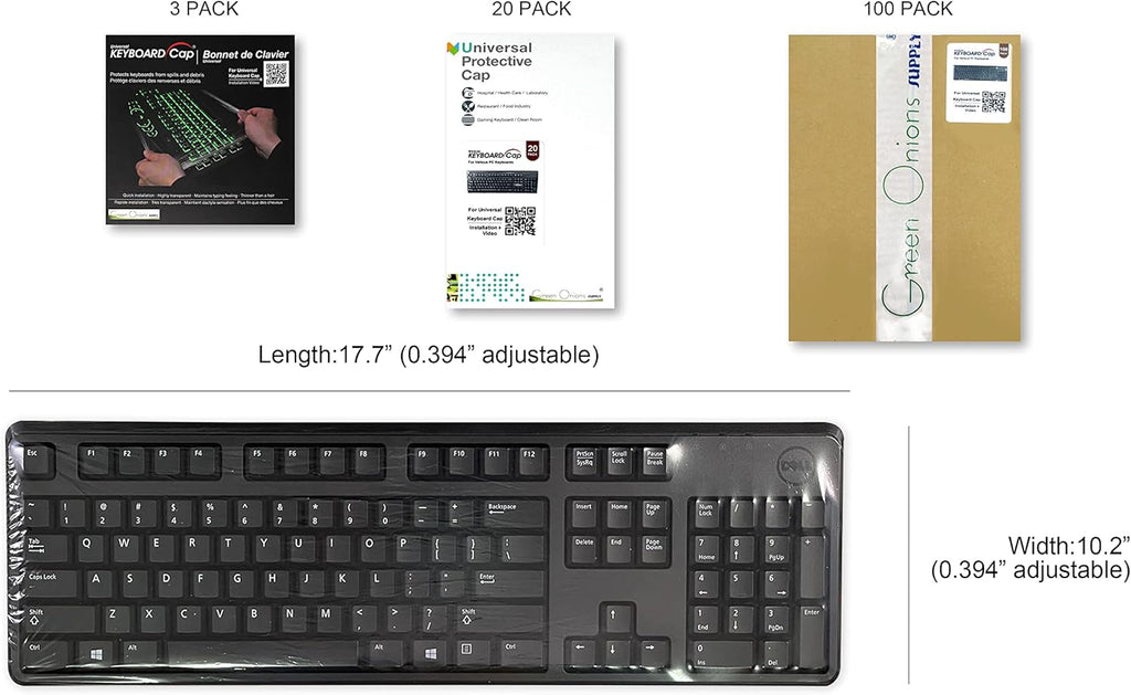 20 Pack Universal Flat Keyboard Cap Cover P28843
