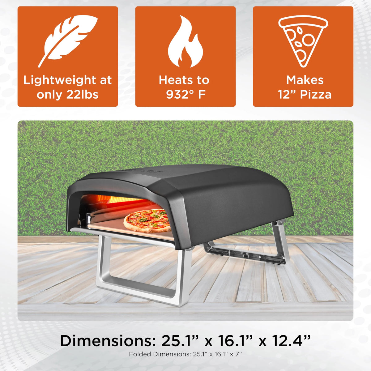 Propane Gas Portable Pizza Oven Z598628