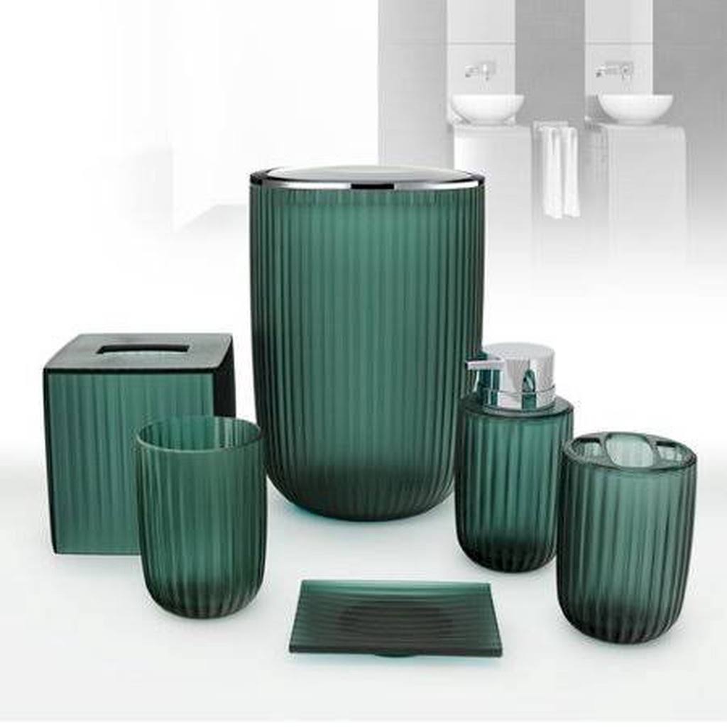 6-Piece Bathroom Accessory Set Sea Green X599677