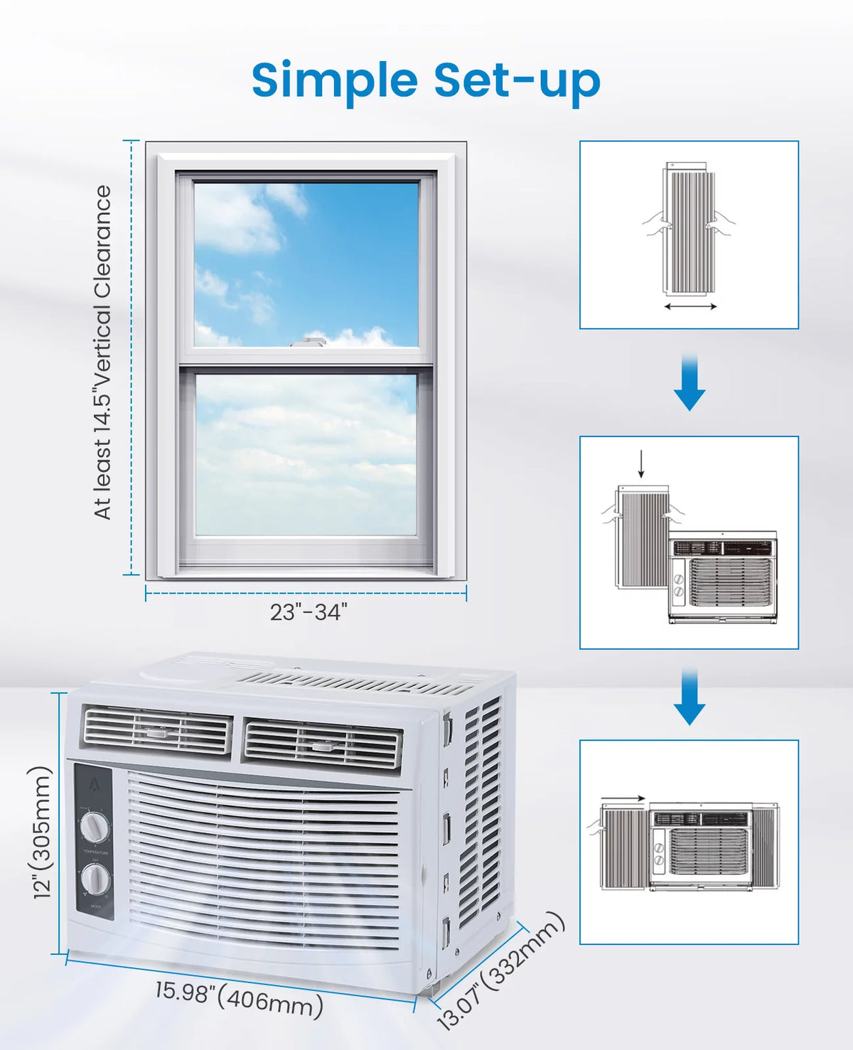 5000 BTU Window Air Conditioner with Mechanical Controls J9147