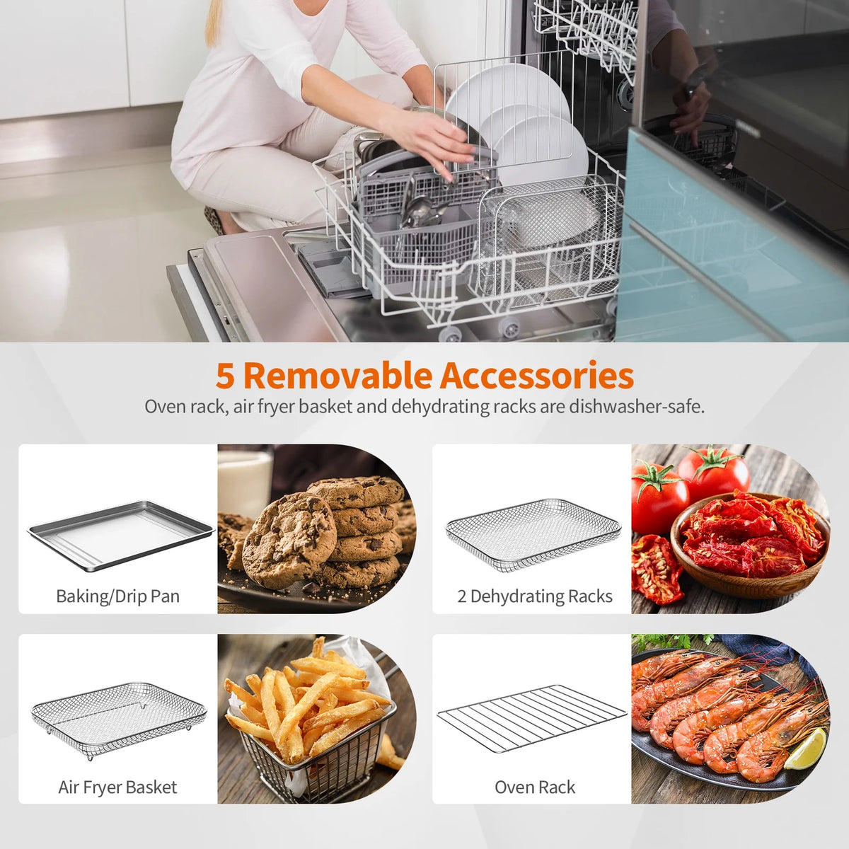 21QT Convection Air Fryer Toaster Oven 8-in-1 I208