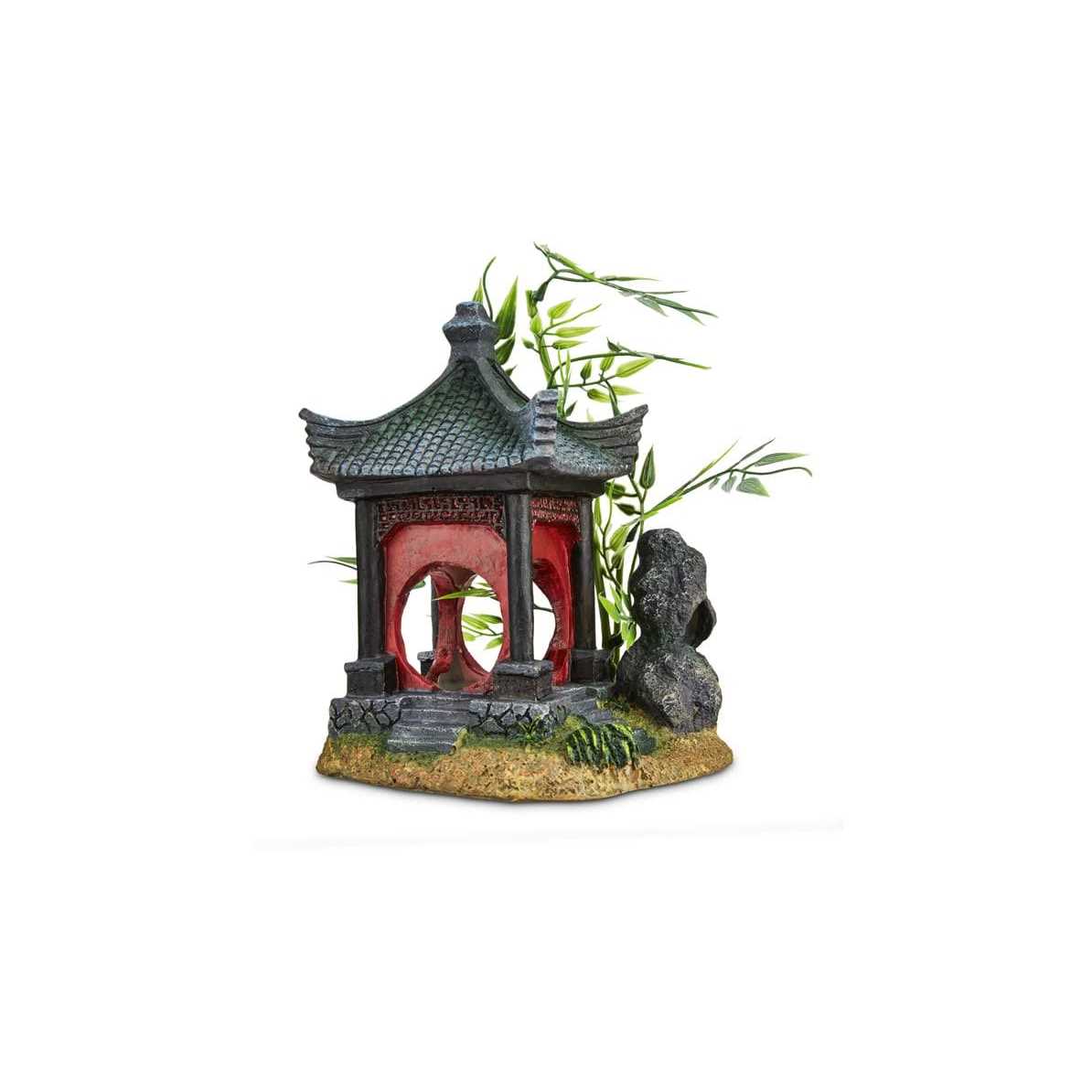 Asian Gazebo with Bamboo Ornament A2313