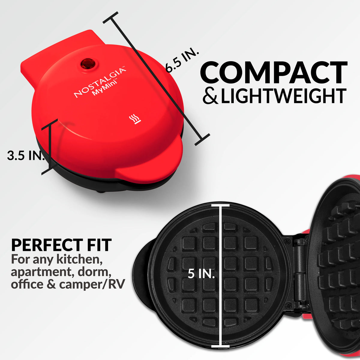 Red Electric Waffle Maker C96437