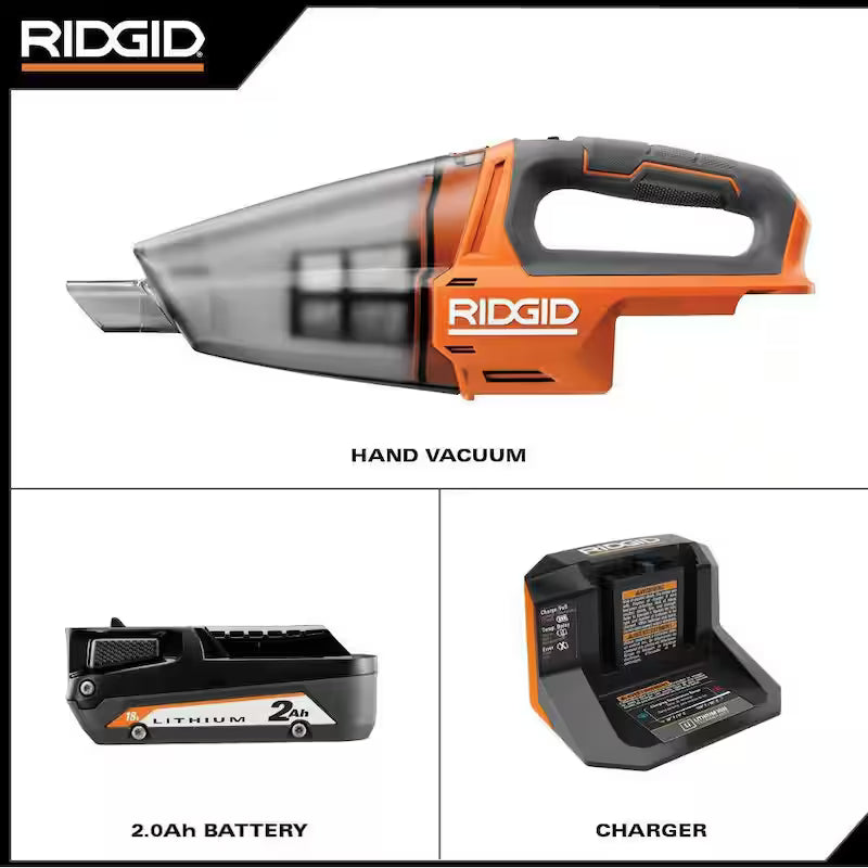18V Cordless Hand Vacuum Kit with Battery and Charger I59523