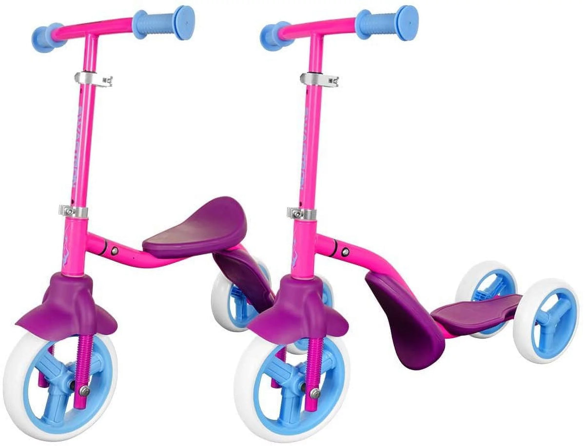 3 Wheel Scooter & Ride-On Balance Trike 2-in-1 Adjustable F46828
