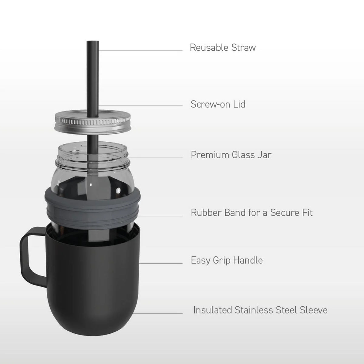Portable Cold Brew Coffee Maker with 1 Liter Stainless Steel Travel Carafe Q2340