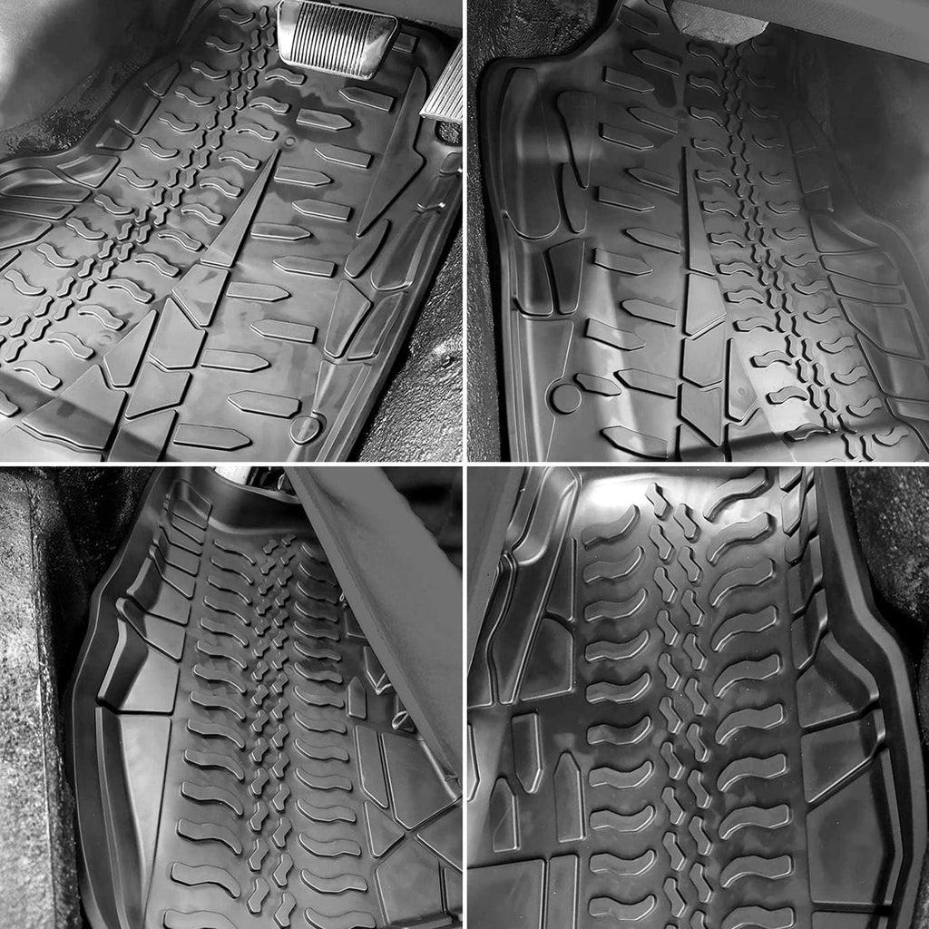 Black Floor Mats Liners Front and Rear Carpet P81080