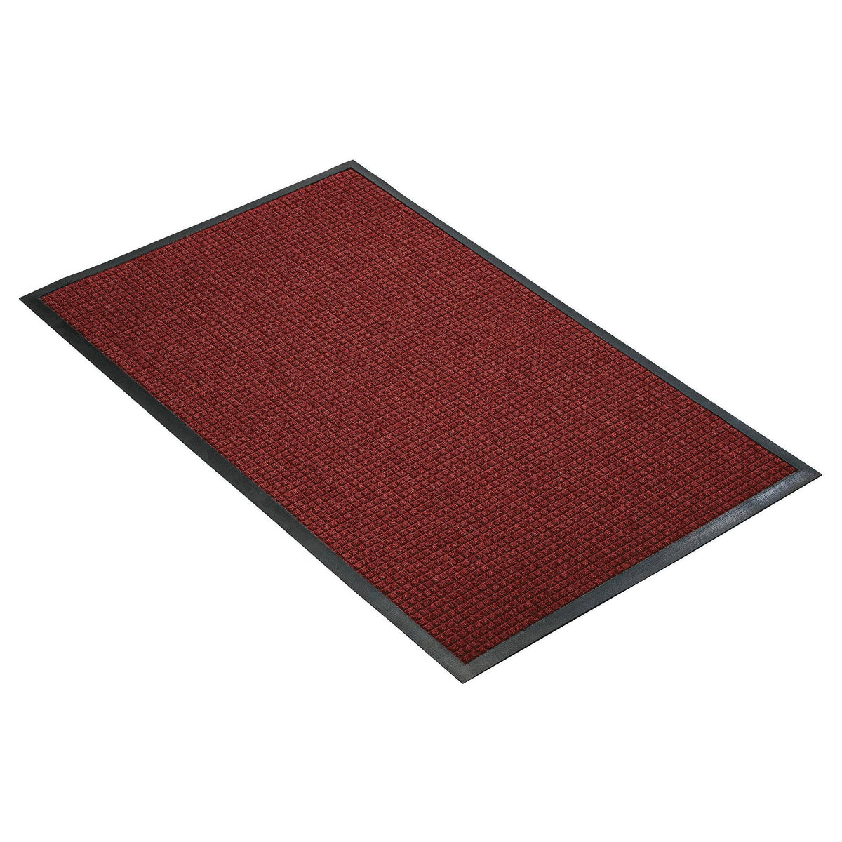 Red Black Solid Doormat 3' x 5' F771