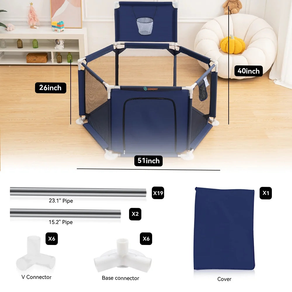 Blue Baby Playpen L2864