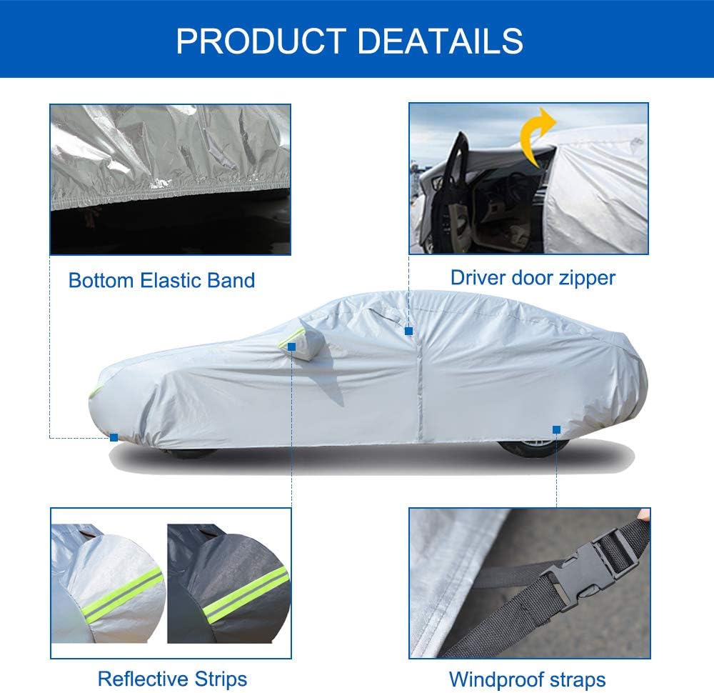 Waterproof All Weather SUV Car Cover with Zipper Door Z1485