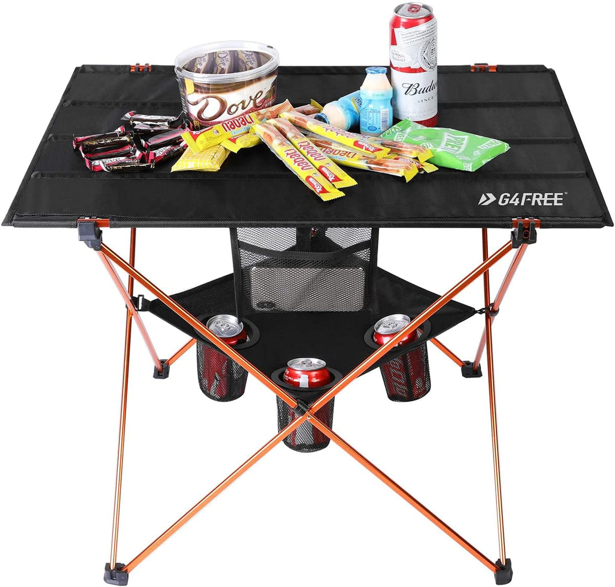 Folding Camp Table with 4 Cup Holders A591