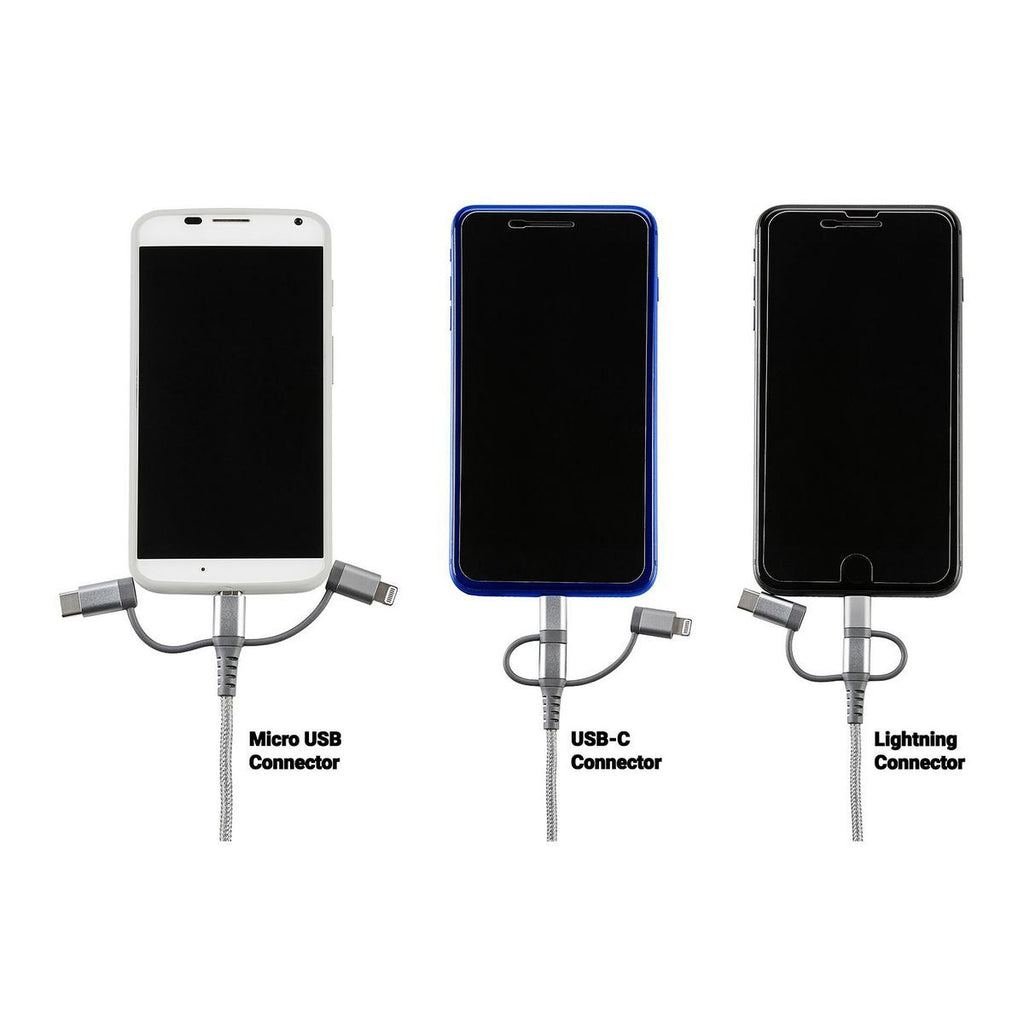3-in-1 Braided Charging Cable O62839