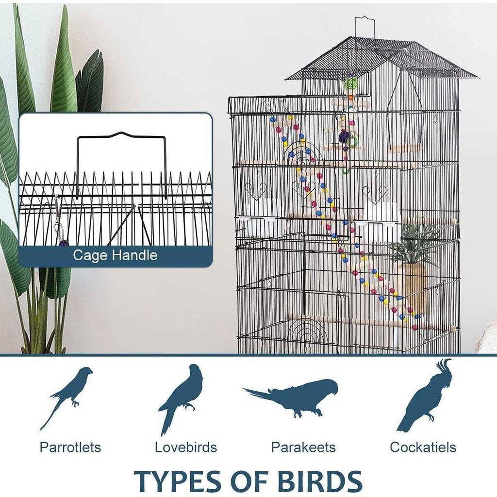 39 Inch Bird Cage with Accessories C238