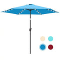 9 Ft Solar LED Light Patio Umbrella with Tilt Crank Lift A256