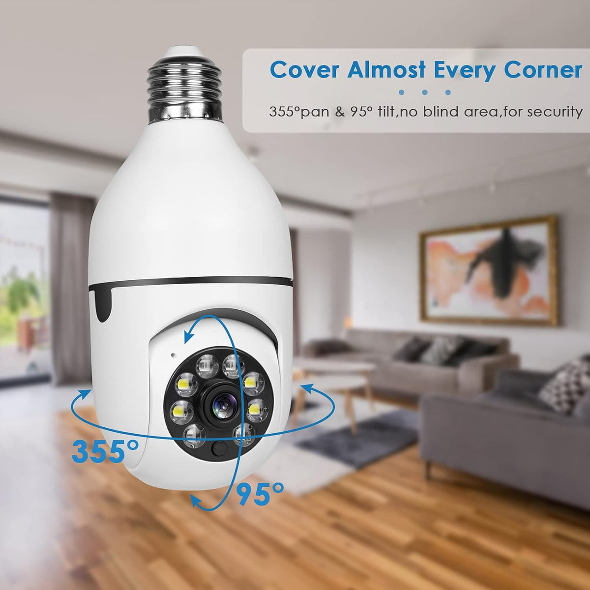 1080P PTZ Bulb Security Camera with WiFi Night Vision P247828