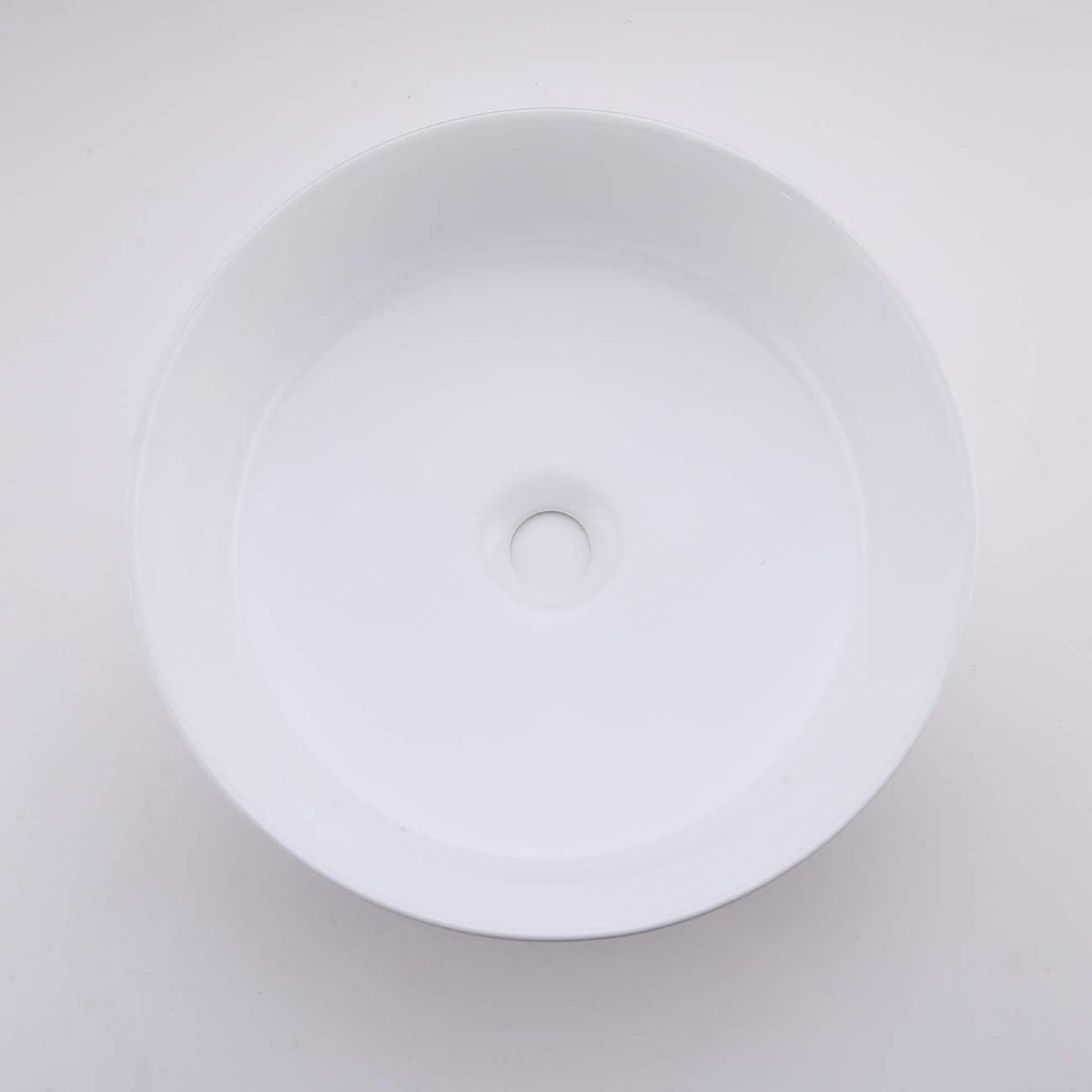 16 Inch Round White Ceramic Vessel Sink T96227