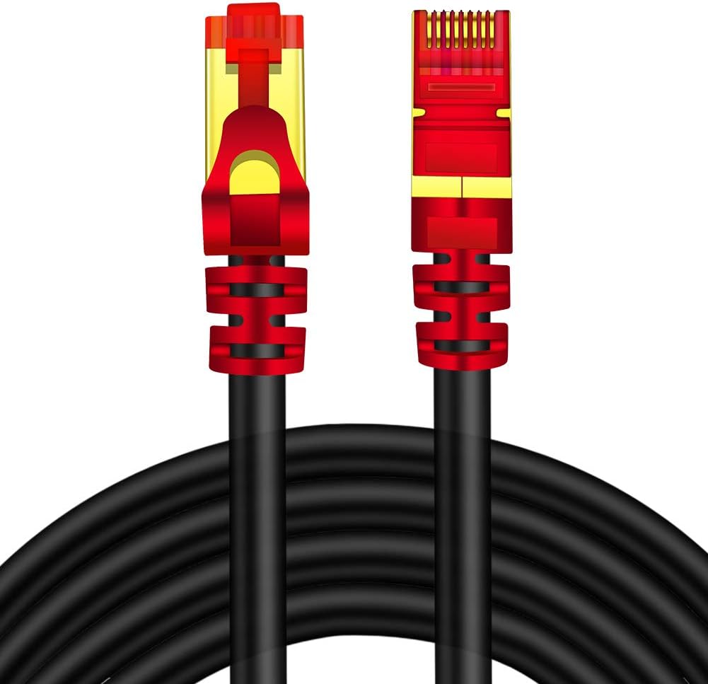 Cat7 Ethernet Cable 250 ft 26AWG Heavy-Duty STP Waterproof Direct Burial C29079