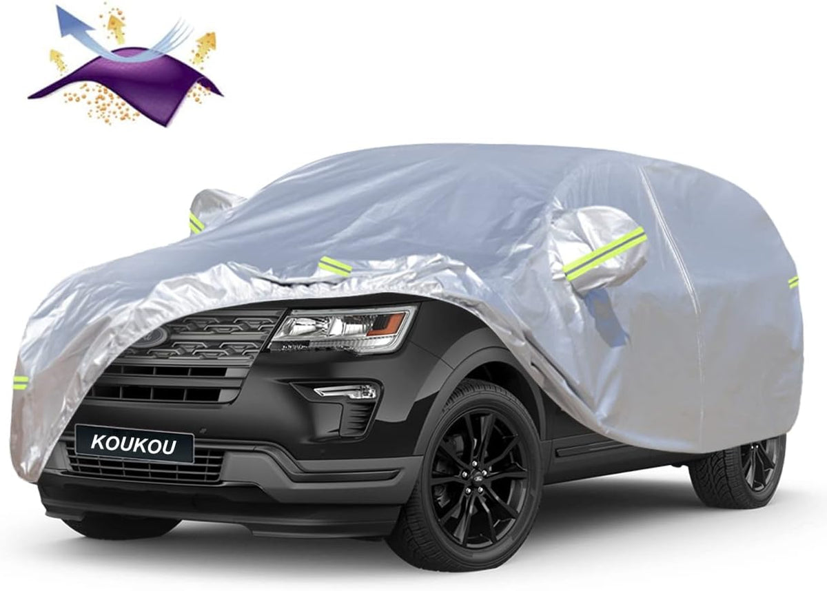 Waterproof All Weather SUV Car Cover with Zipper Door Z1485