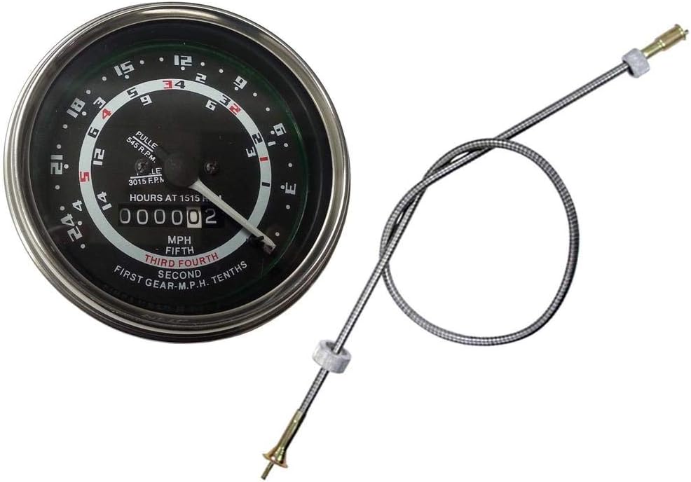 New Chrome Tachometer Gauge with Cable I78166