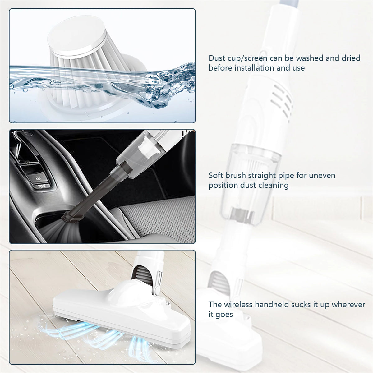 Cordless Stick Vacuum Cleaner with Powerful Suction S9487