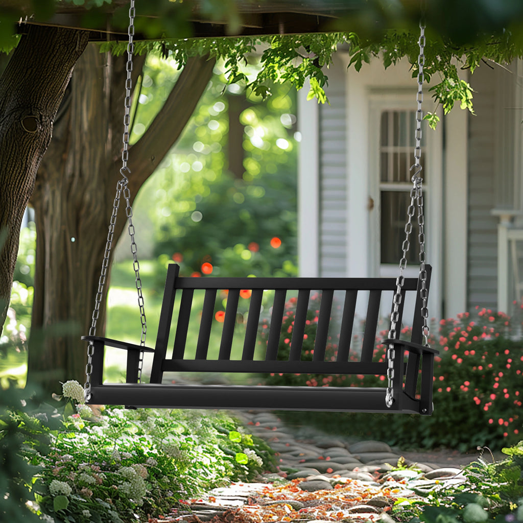 2-Seat Hanging Wooden Porch Swing P752365