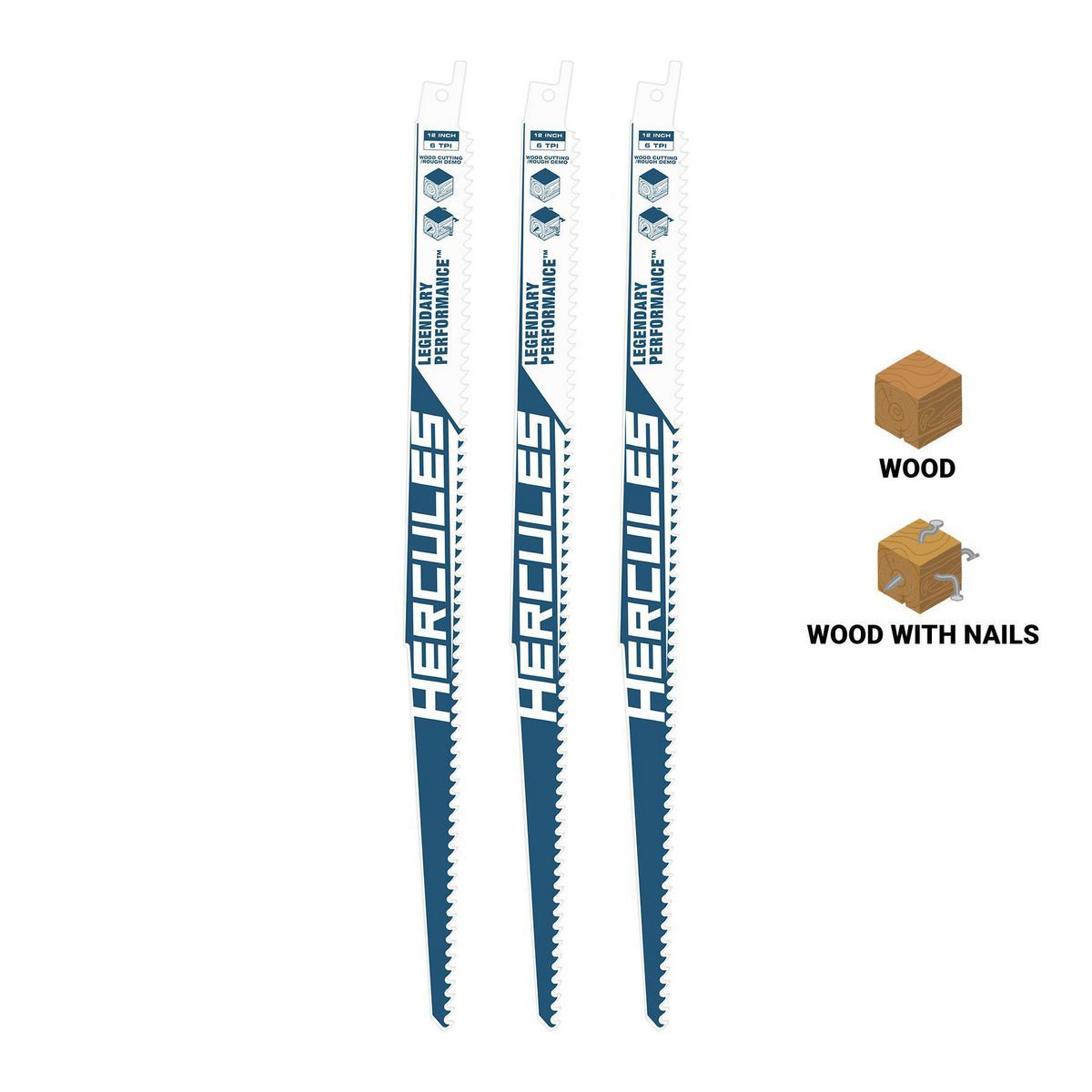 12 in. 6 TPI Wood-Cutting Reciprocating Saw Blades, 3-Pack Q15224