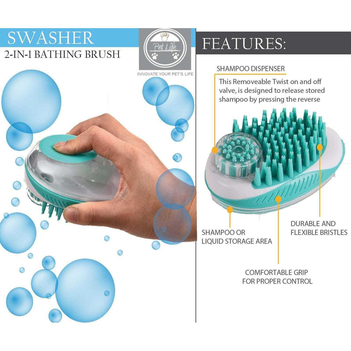 Shampoo Dispensing Massage and Bathing Brush I668652